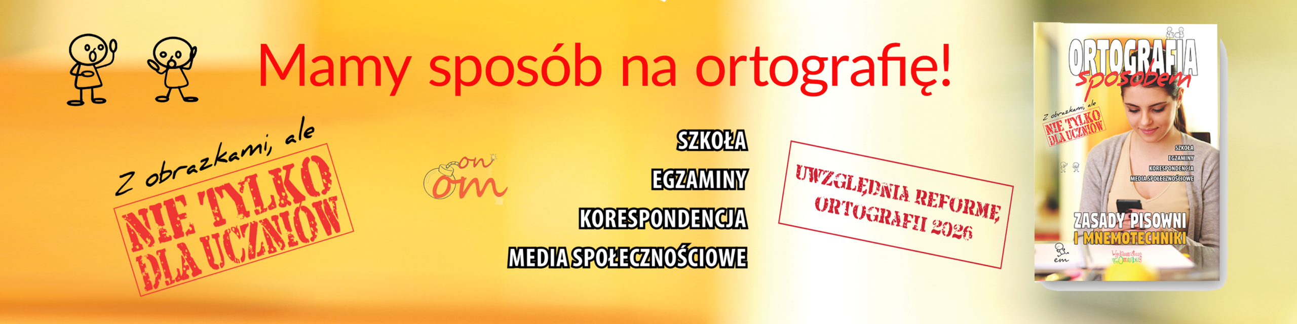 Reklama książki Ortografia sposobem